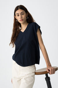 CAMISETA CHARLIZE AZUL MARINO