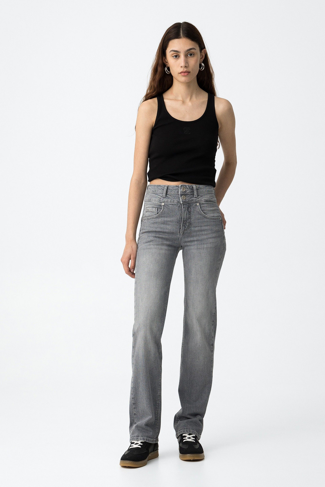 JEANS DOUBLE UP GRIS